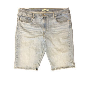 LEVI'S Bermuda shorts Women's Size 34 High Rise Light Wash Stretch  READ